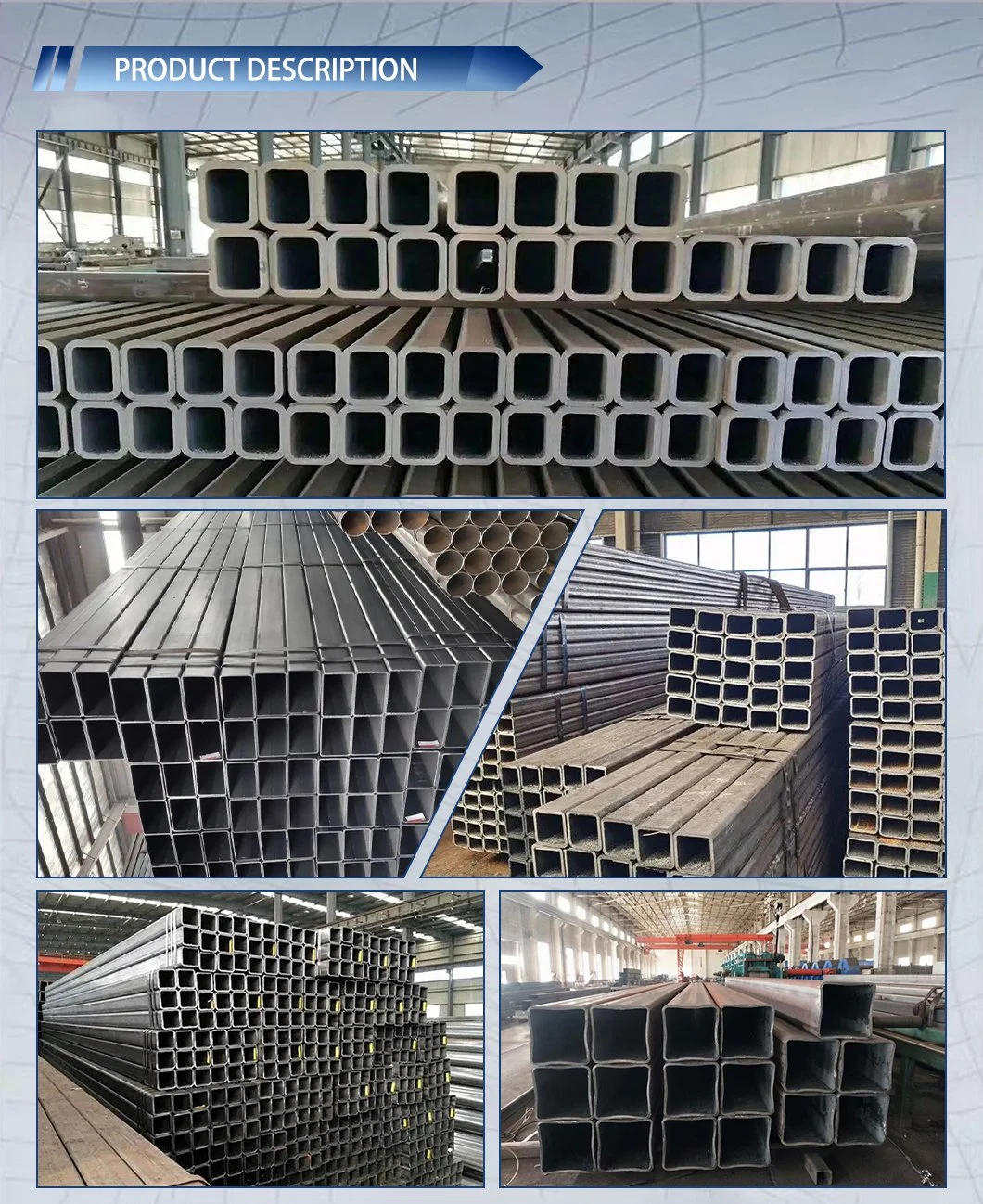 Stainless Mild Carbon Steel Aluminum Copper Brass Inconel Monel Alloy Steel Square and Rectangle Pipe Piping Tube